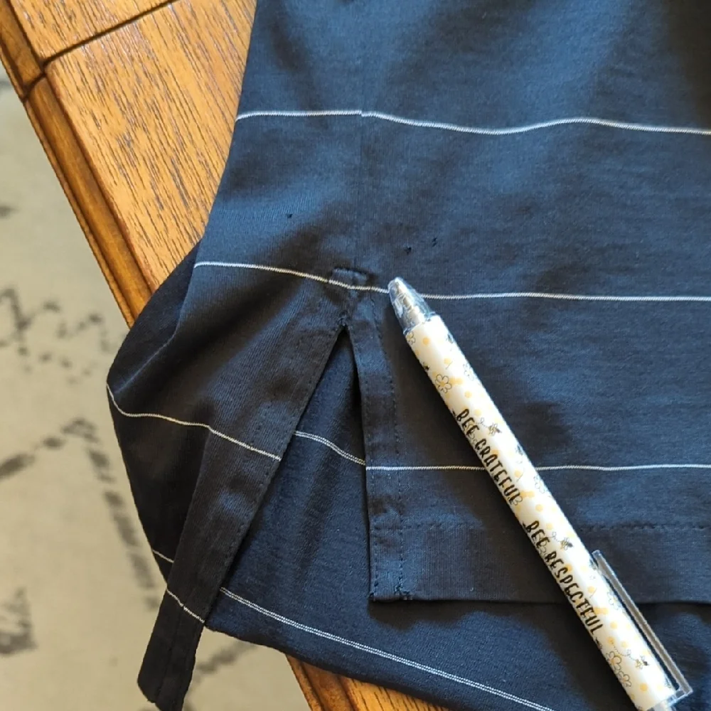 Polo by Ralph Lauren Black Polo with Thin White Stripes